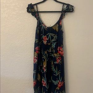 Tropical print summer dress
